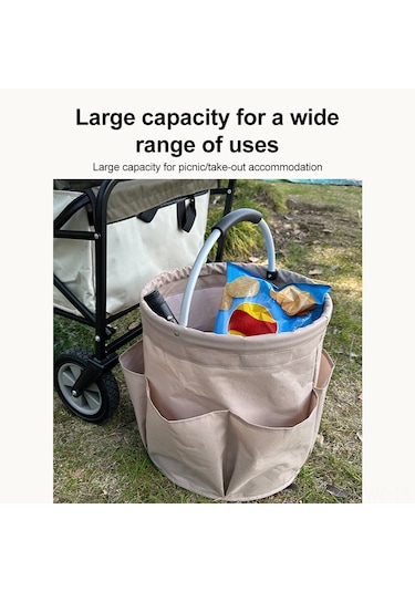 Wezone 6 Cepli Dayanıklı Bahçe Çantası, Katlanabilir Taşınabilir Su Geçirmez Alışveriş Sepeti, 17l Kapasiteli Siyah