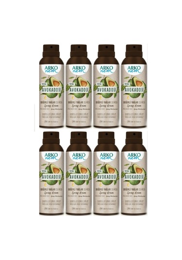 Arko Nem Değerli Yağlar Avokado Sprey Krem 8 x 150 ML