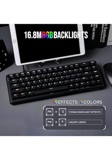 Ak680 Max Rapid Trigger Manyetik Switch Mekanik Kablolu Klavye Rgb 0.125 Ms Ultra Düşük Gecikme
