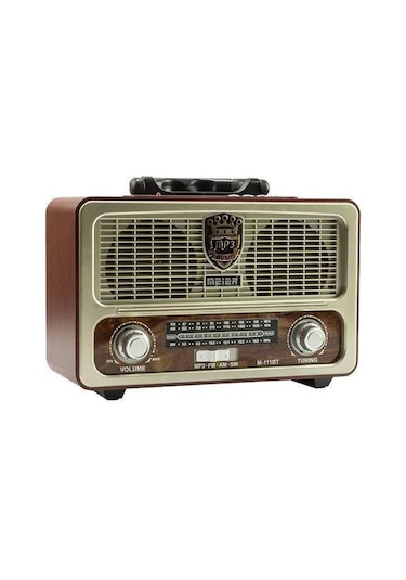 Meier M-111BT Şarjlı Usb - Sd - Mp3 - Bluetooth Nostaljik Radyo