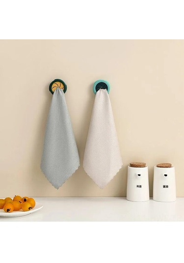 Honmex 3'lü Sürekli Tutucu Banyo Ve Mutfak Mendil Kancaları - Hızlı Montaj, Kauçuk Petal, Dayanıklı Plastik Yeşil