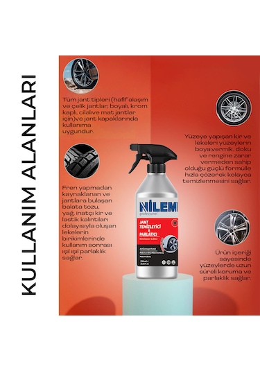 Nilem Profesyonel Jant Temizleyici Ve Parlatıcı 750 Ml