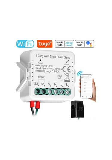 Trendooze Tuya Wifi 80a Modül, Güneş Ve Sesle Entegre, Hızlı Kurulum