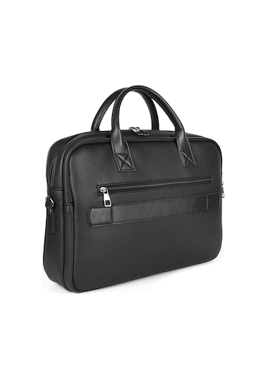 Deri Evrak Çantası Laptop Bölmeli 15.6" 8683255013739 Siyah