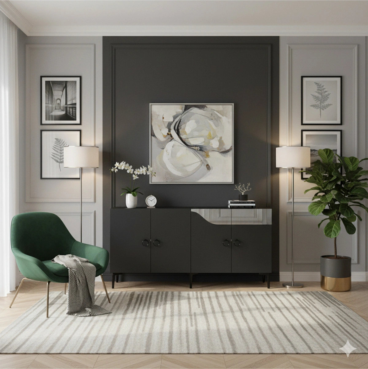 Ka1514as Gama150 Konsol, Kahve Köşesi, Tv Sehpası Antrasit-sılver 150cm Antrasit