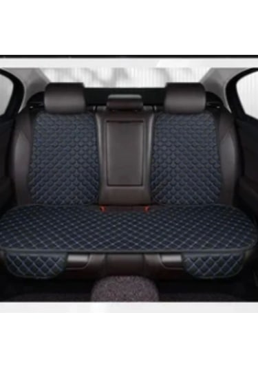 Araba Koltuk Deri Minderi 7'li Parça Ön Ve Arka Oturak Sırt Dayama Minder Siyah Mavi