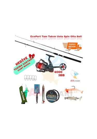 Ecoport Tam Takım Usta Spin Olta Seti 240 CM