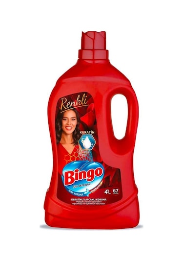 Bingo Renkliler için Sıvı Çamaşır Deterjanı 67 Yıkama 4 L