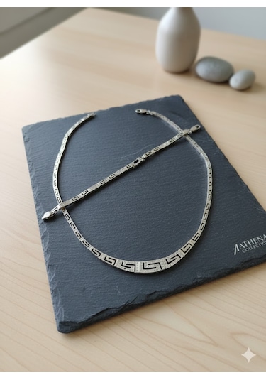 Zirkon Kaplamalı Gümüş Set Beyaz