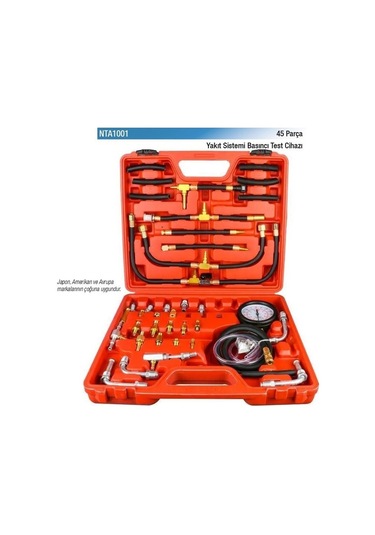 Nt Tools Yakıt Sistemi Basınç Test Cihazı 45 Parça Nta1001 Japon,amerikan Ve Avrupa Markaların Çoğuna Uygundur