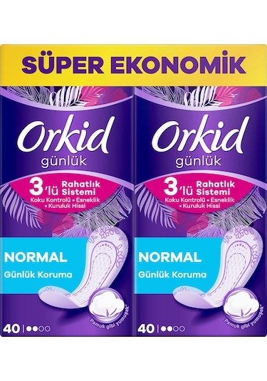 Orkid Ekonomik Normal Günlük Ped 80'li
