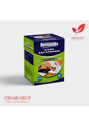 Dermateks Steril Gazlı Bez Kompres Spanç 7.5 x 7.5 CM 4 Kutu