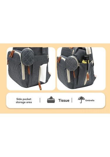 Hangfox Erkek- Kadın Kullanıma Uygun Sıcaklık Saklama Özelliği İle Bebek Çanta, Stroller Askısı Ve Usb Şarj Portu, Su Geçirmez Nilon Malzeme, Siyah Siyah