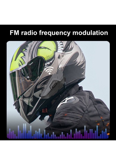 Jokmae Hysnox H9 Motosiklet Kaskı İçin Bluetooth İnterkom: 1000m Menzil, Müzik Paylaşımı, Ip65 Su Geçirmez, 900mah Pil.