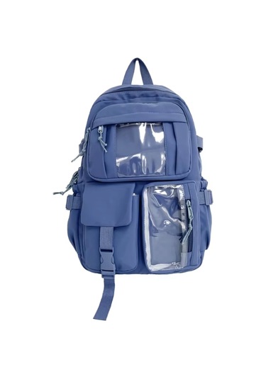 Padalink Mavi Tekli Okul Çanta - Genç Kızlar İçin Komik Desenli, Dayanıklı Ve Konforlu Çift Omuzlu Okul Çantası Çok Renkli