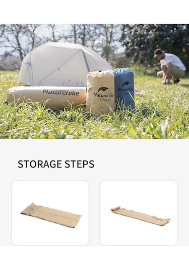 Naturehike Ultralight Çift Kişilik Şişme Kamp Matı 185 130 2.5 Cm Çok Renkli