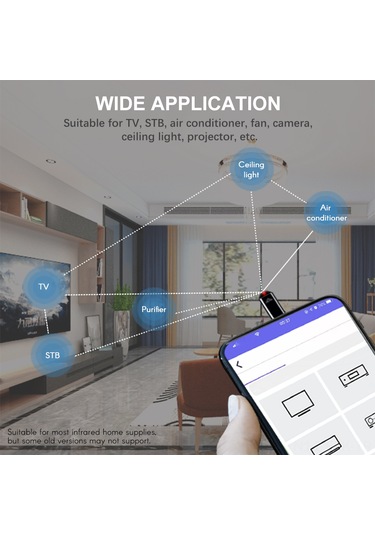 Xindoker "kızılötesi Akıllı Uzaktan Kumanda - Tv, Klima, Projeksiyon İçin Mikro Usb Bağlantılı"