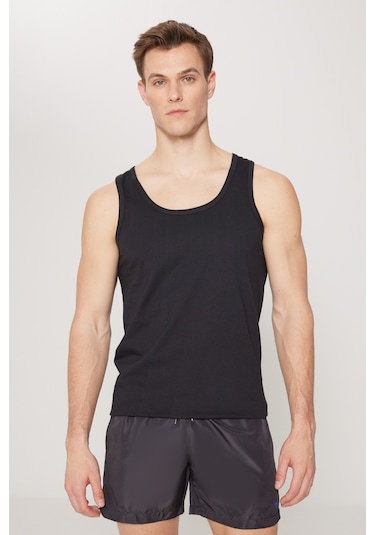 AC&Co / Altınyıldız Classics Erkek Sıyah Standart Fit Normal Kesim %100 Pamuk 2'li Atlet Paketi AC&Co / Altınyıldız Classics Erkek Sıyah Standart Fit Normal Kesim %100 Pamuk 2'li Atlet Paketi