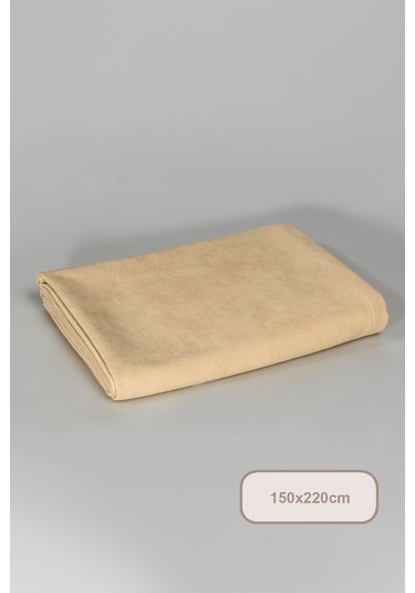 Elart Soft Kadife Masa Örtüsü Dikdörtgen 150x220 Cm Bej Bej