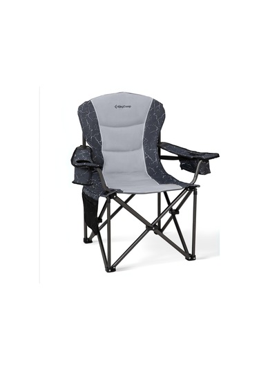 Kingcamp Juniper Bel Destekli Ultra Konforlu Xl Kamp Sandalyesi L.grey Gri