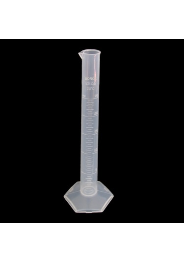 Plastik Mezür 25 Ml - Uzun Form - Kabartma Skala