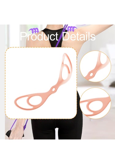 Homyl Şekil 8 Direnç Bandı Germe Gergisi Kadınlar Erkekler Ev Pembe