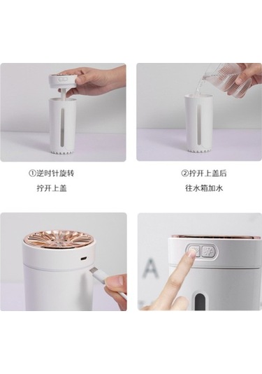 Agoodshop 300 Ml Taşınabilir Hava Nemlendirici Ultrasonik Aroma Uçucu Yağ Difüzör Usb Nemlendirici