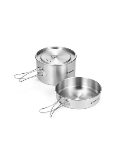 Ulzyvf Kamp Tava Tencere Taşıma Seti Paslanmaz Katlanır Gümüş File Çelik Çanta 2'li Gümüş Gümüş