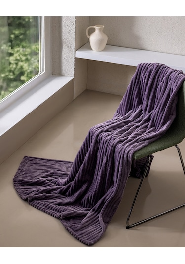 Corbeau Welsoft Düz Tv Battaniye - Açık Mürdüm 8684427293256 Çok Renkli