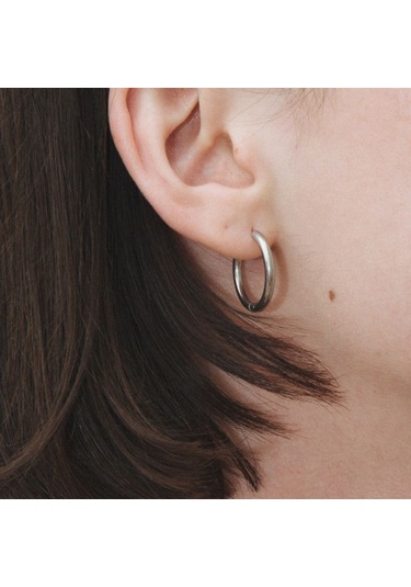 Heppii 16 Mm Cerrahi Çelik Halka Küpe Gümüş Renkli