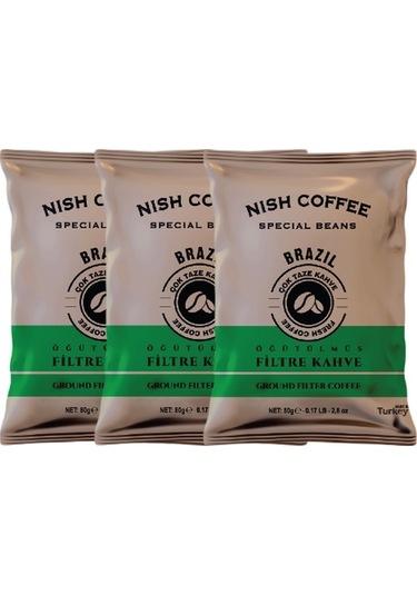 Nish Brazil Filtre Kahve 3 x 80 G