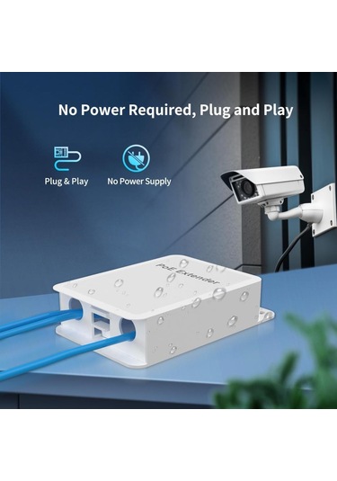 Novacom Nvc-at13fw-a 10/100mbps 1/3 Dış Ortam Poe Repeater 100mt 30w