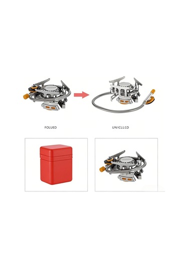 Jeemson Tomshoo Dışarıda Kullanım Kamp Çalışanı Seti: Katlanabilir Ocak Cr-8c + 9 Parça Rüzgar Engelleyici Ws-9 + Gaz Kartuşu Dönüştürücü Gt-1 - Kamp, Yürüyüş, Piknik İçin İdeal Çok Renkli
