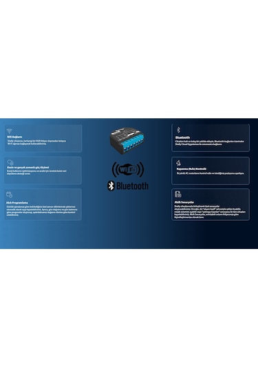 Shelly Plus2pm 2kanallı Wifi Enerji Ölçer Akıllı Ev Anahtarı Röle