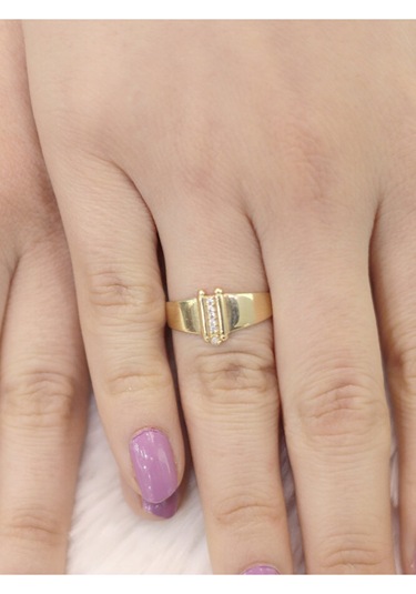 14 Ayar Altın Küçük İ Harfli Yüzük