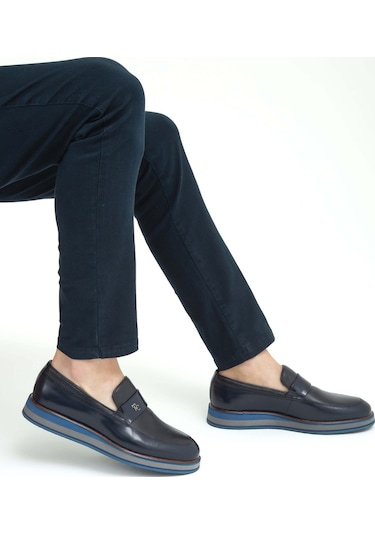 Tamer Tanca Erkek Hakiki Deri Lacivert Açma Casual Ayakkabı 183 20067 Erk Ayk Sk22/23 Lacı Acma/lacı Gyk Lacivert