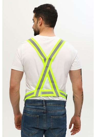 Uniprom Yüksek Görünürlüklü Reflektörlü Ikaz Yeleği, Motorsiklet Motor Bisiklet Scooter Yeleği Neon Sarı