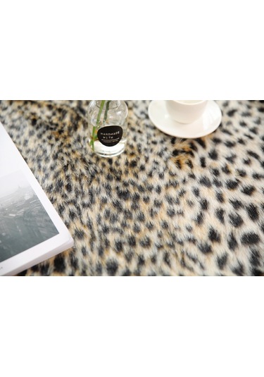 Wezone Leopar Desenli Dekoratif Halı - Oturma Odası, Yatak Odası, Çocuk Odası İçin 100x94 Cm - Gerçekçi Tasarım, Çok Amaçlı Kullanım