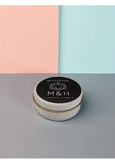 Myhand Soyawax Beyaz Teneke Gül Güzeli Esans Kokulu Mum 60 Gr Beyaz