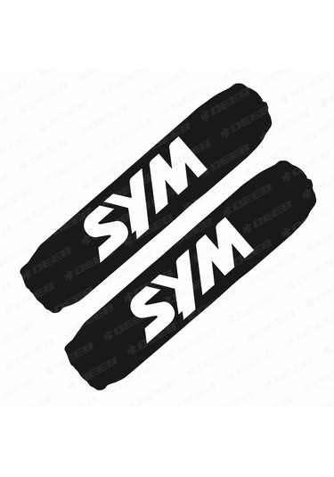Sym Baskılı Amortisör Çorabı Kılıfı Beyaz