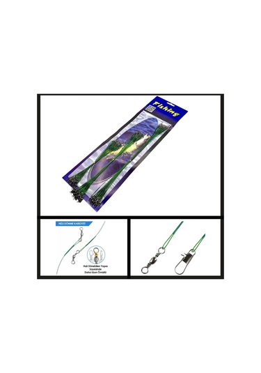 Uyguna-yakala 72 Adet Kartela Set Fishack Klipsli Fırdöndülü Çelik Tel-mal.431