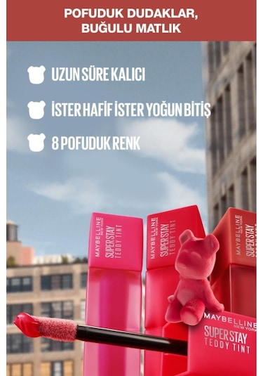 Maybelline Super Stay Teddy Tint Uzun Süre Kalıcı Likit Mat Tint 10 Current Mood 0