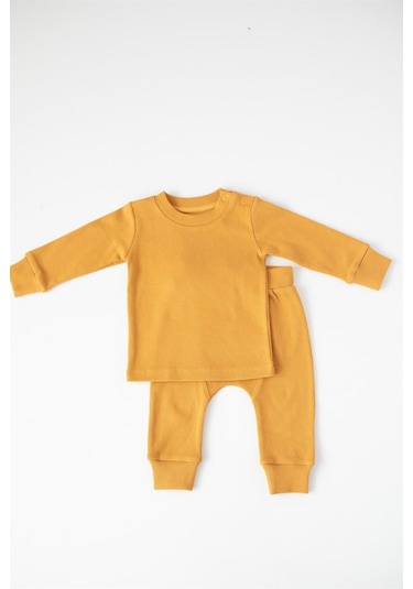 Gots Sertifikalı %100 Organik Pamuk İkili Takım 0 - 4 Yaş - 5547 - Camel