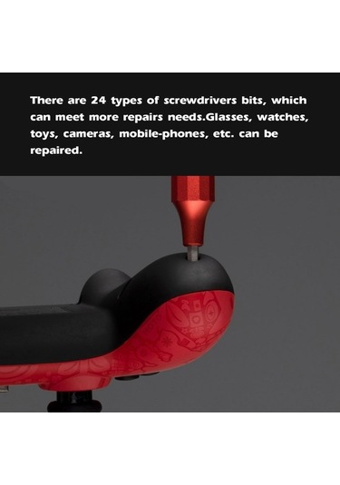 Pazly 24'lü Cep Boy Çok Amaçlı Vidalama Seti - Manyetik Tornavida Takımı Telefon, Saat, Gözlük Tamiri İçin