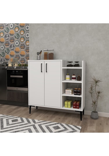 Arnetti Mutfak Banyo Dolabı Leskar Çok Amaçlı Dolap, Beyaz