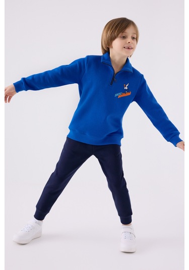 Rolypoly Erkek Çocuk Eşofman Takımı Rp3438 Kobalt Kobalt Mavi - Lacivert