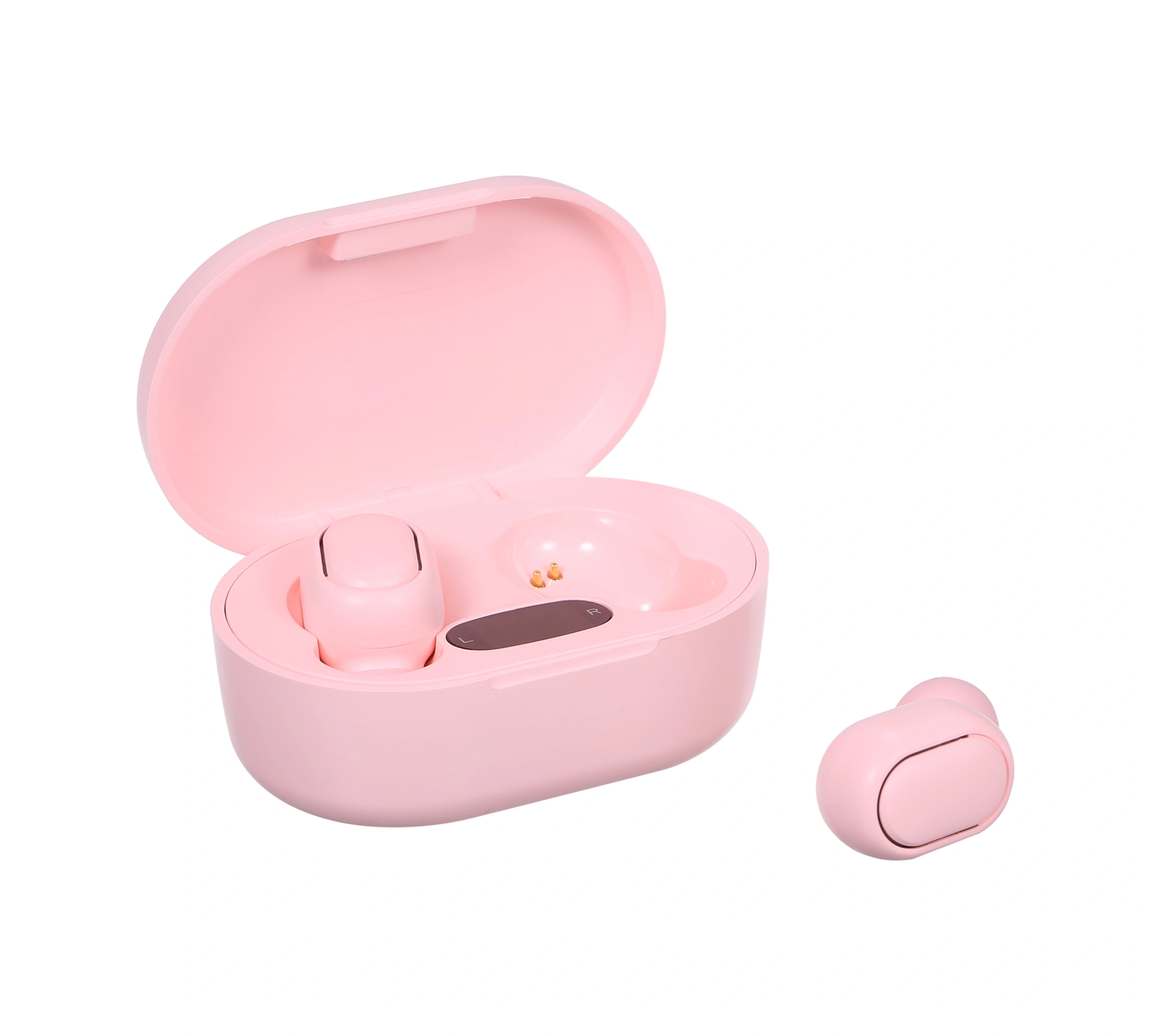 Moveevo E7s Bluetooth 5.0 Kulaklık, Ipx7 Su Geçirmez, Hifi Ses Kalitesi, 6mm Hareketli Bobin Hoparlör, Oyun Düşük Gecikme, Led Pil Göstergeli 300mah Şarj Kutusu, Pembe