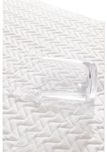 Evony Fitted Kapitoneli Alez 220x200 Cm Çift Kişilik Sıvı Geçirmez Çarşaf Beyaz