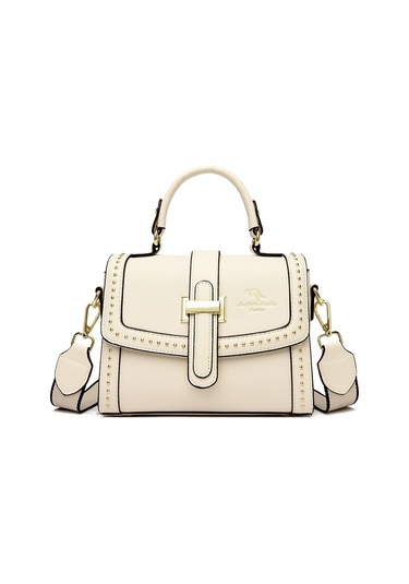 Kadınlar İçin Çantalar Yeni Kadın Çantaları Kadınlar İçin Moda Retro Perçin Kilitli Çapraz Çantalarsiyah Diğer