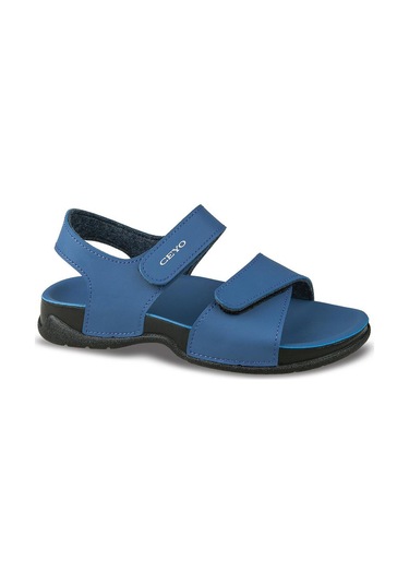 Ceyo Bello-3 Ortopedik Cırtlı Unisex Çocuk Sandaleti Saks